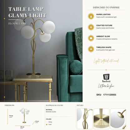 Tafellamp Glamy 4 Light Ø 53×74 cm
