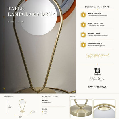 Tafel Lampglamy Drop 25×18×50 cm