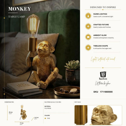 Tafellamp Monkey 17×14,5×25 cm