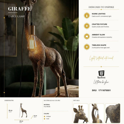 Tafellamp Giraffe 40×22×80 cm