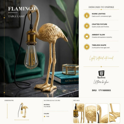 Tafellamp Flamingo 13×11,5×39,5 cm