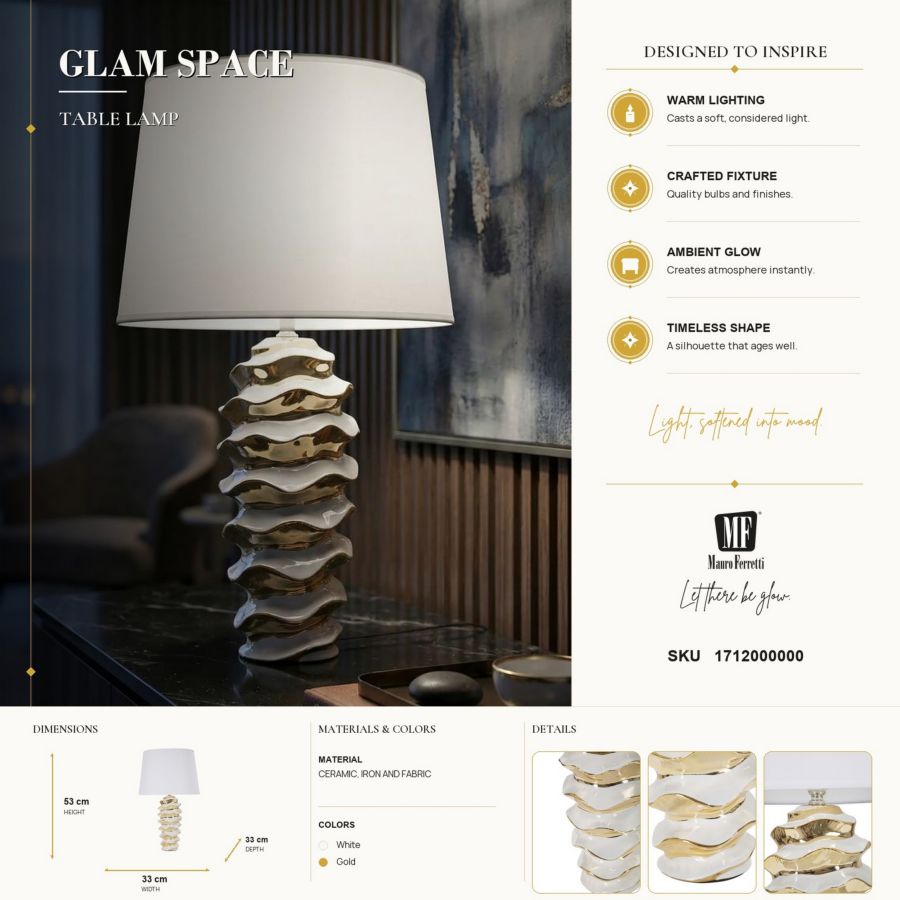 Tafellamp Glam Space Ø 33×53 cm