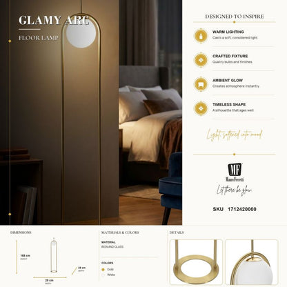 Vloerlamp Glamy Arc Ø 28x168