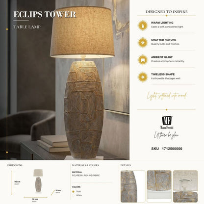 Tafellamp Eclips Tower Ø 38×90 cm