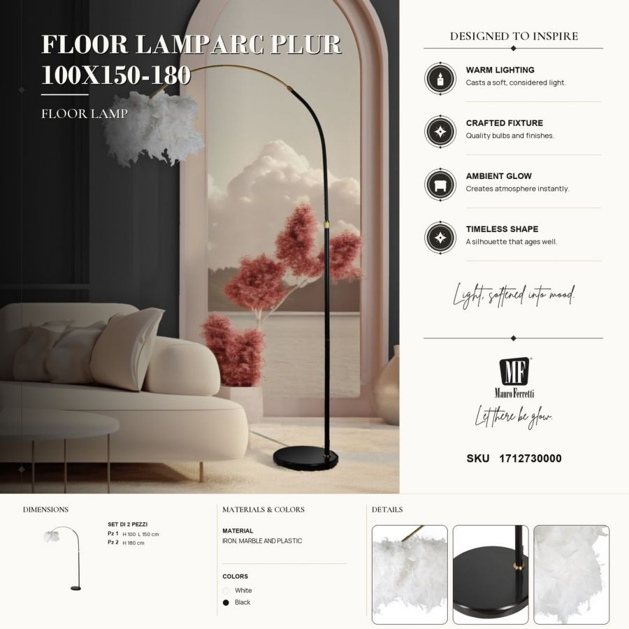 Vloerlamp Lamparc Plur 100×150 cm