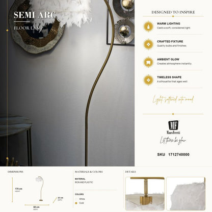 Vloerlamp Semi Arc 60×33×170 cm