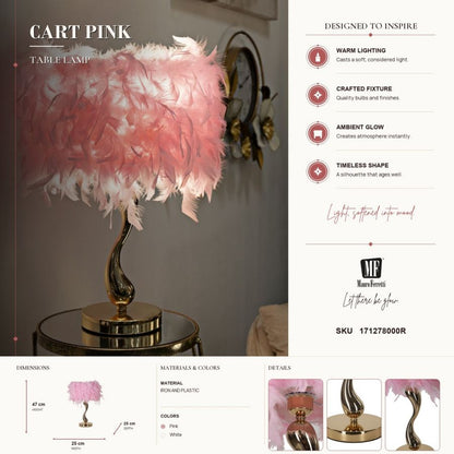 Tafellamp Cart Pink Ø 25×47 cm