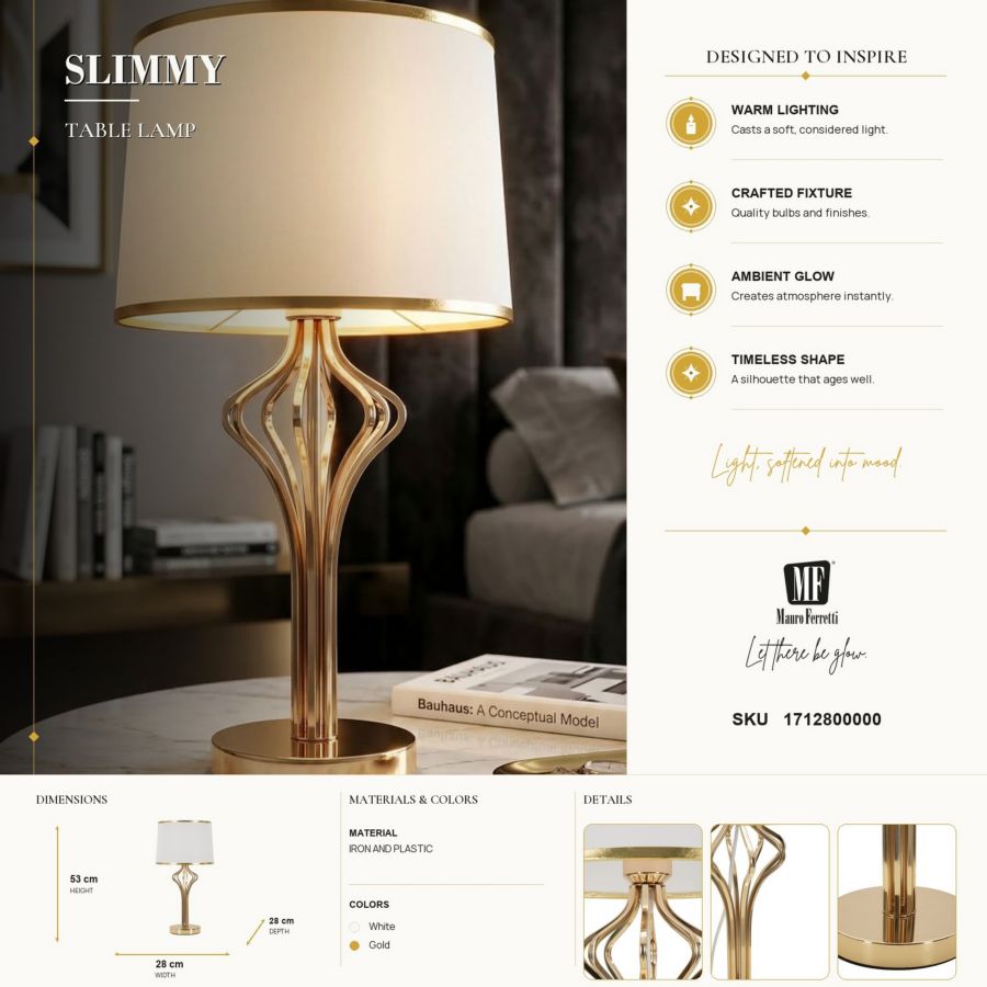 Tafellamp Slimmy Ø 28×53 cm