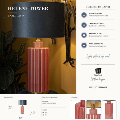 Tafellamp Helene Tower Ø 40×70 cm