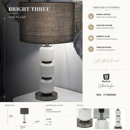 Tafellamp Bright Three Ø 32,5×57 cm