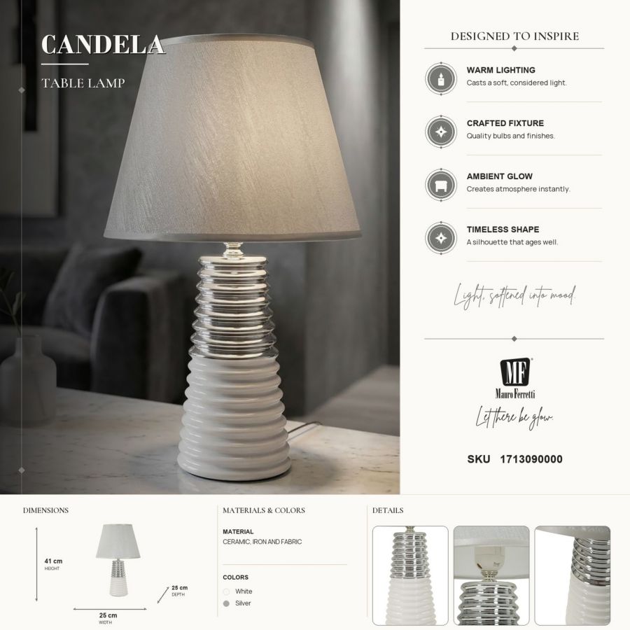 Tafellamp Candela Ø 25×41 cm