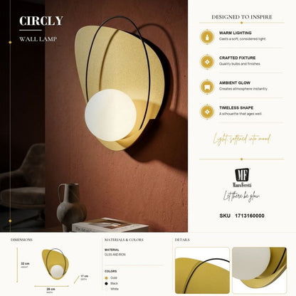 Wandlamp Circly 28×17×32 cm