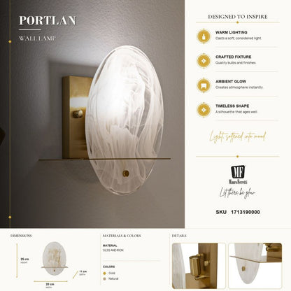 Wandlamp Portlan 20×11×25 cm