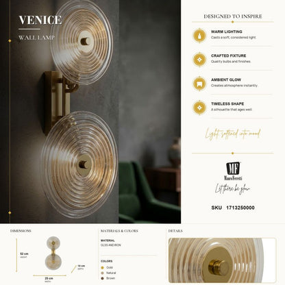 Wandlamp Venice 25×10×52 cm