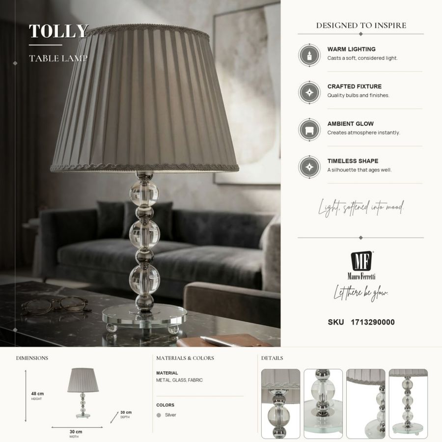 Tafellamp Tolly Ø 30×48 cm
