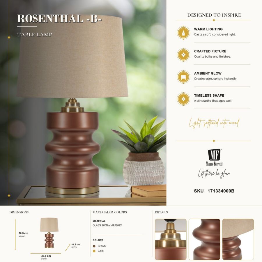Tafellamp Rosenthal -b- Ø 36,5×56,5 cm