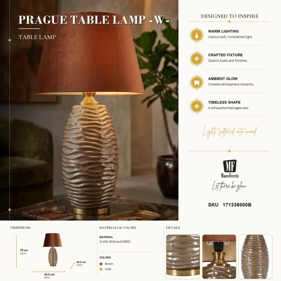 Tafellamp Prague Table Lamp -w- Ø 45,5×79 cm
