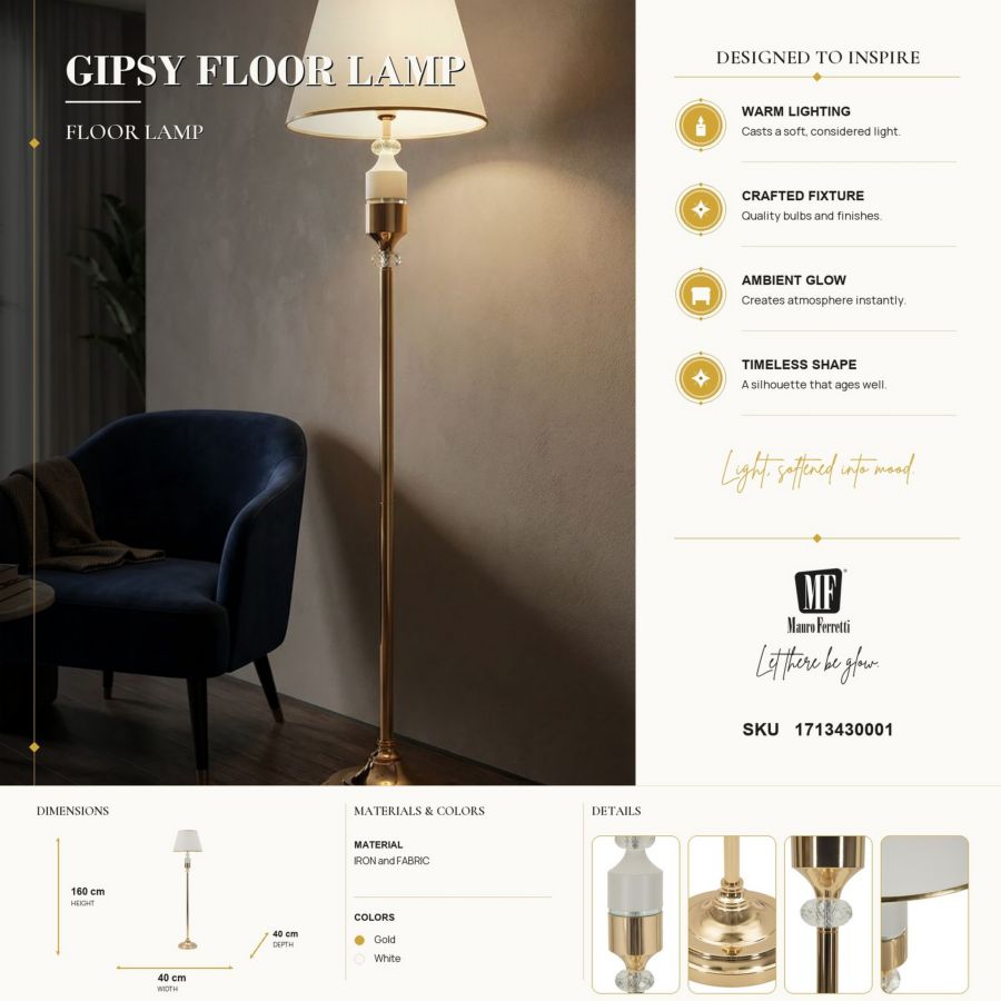Vloerlamp Gipsy Floor Lamp Ø 40×160 cm