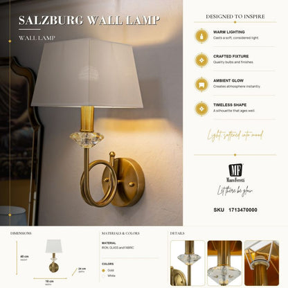 Wandlamp Salzburg Wall Lamp 18×24×40 cm