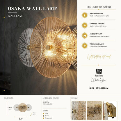 Wandlamp Osaka Wall Lamp 42×8×20 cm