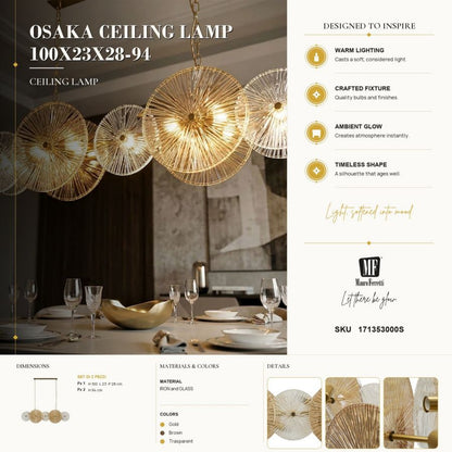 Plafondlamp Osaka Ceiling Lamp 100×23×28 cm
