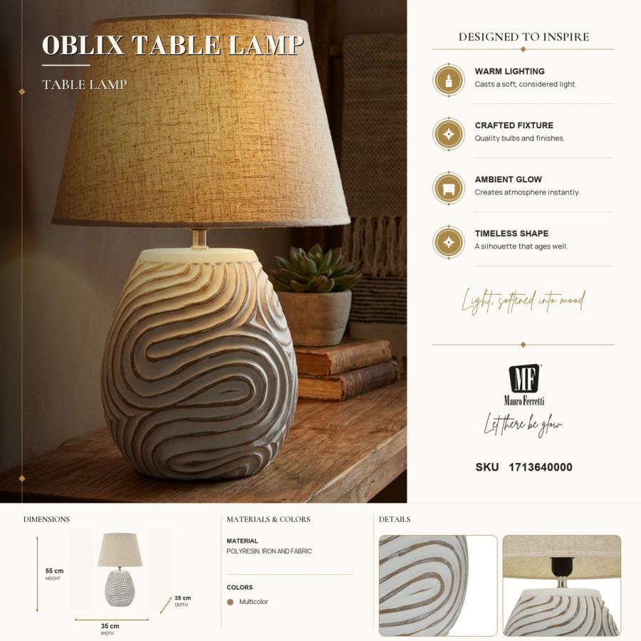 Tafellamp Oblix Table Lamp Ø 35×55 cm
