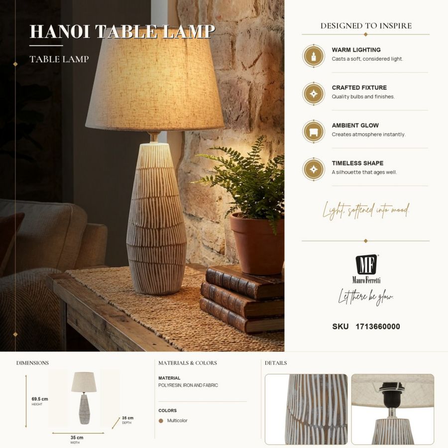 Tafellamp Hanoi Table Lamp Ø 35×69,5 cm