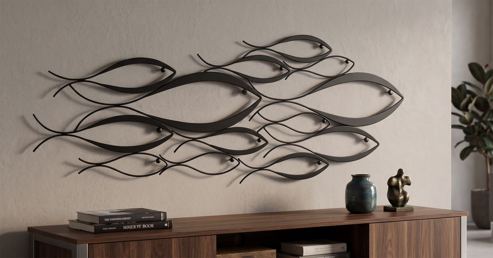 Wandpaneel Fishy 100×1×35 cm