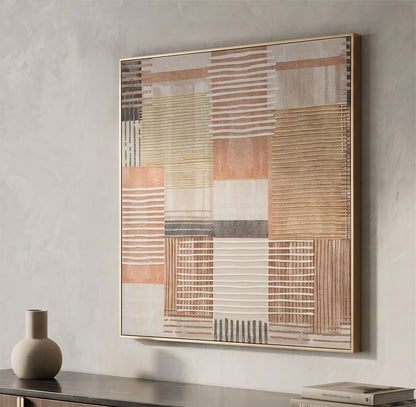 Schilderij On Canvas Lines With Frame -b- 60×3×60 cm