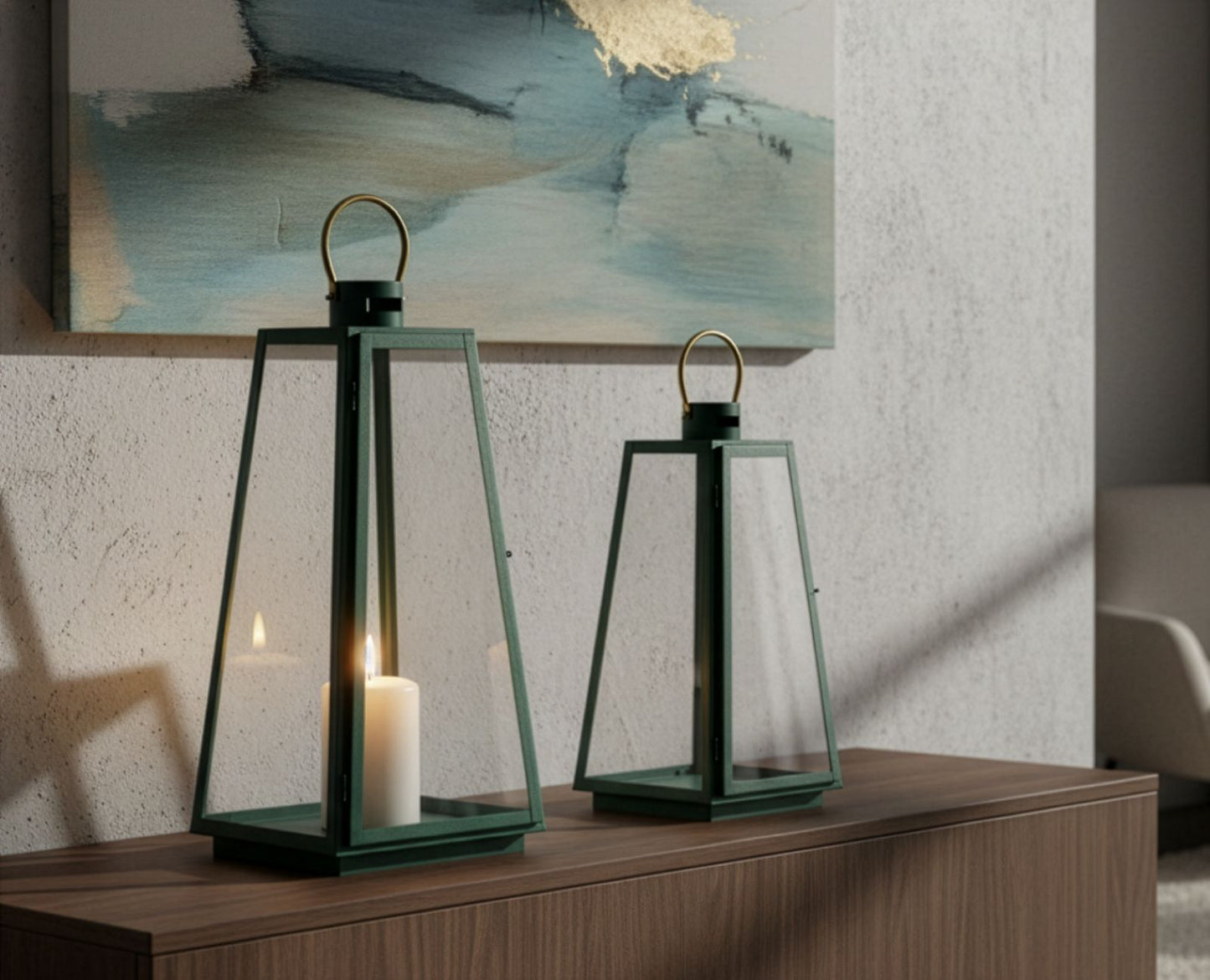 Lantaarn Grent Set 2 Pcs Ø 25×25×57 cm