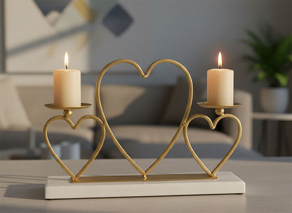 Kandelaar Hearts Candle Holder Cm 30×9×20 cm