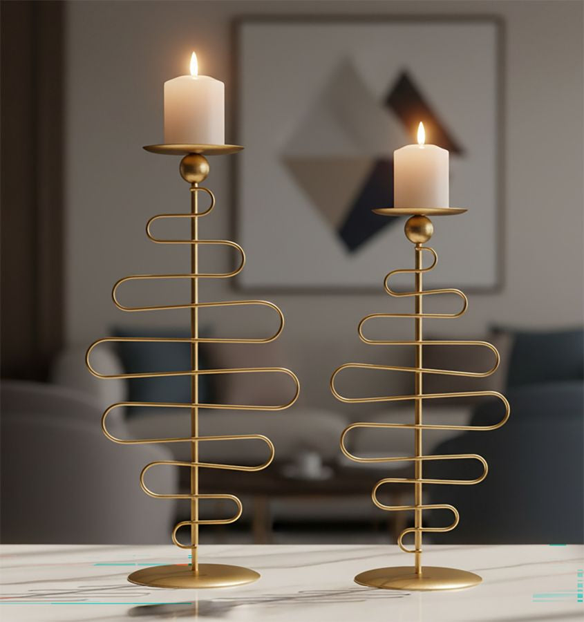 Kandelaar Alid Candle Holder Set 2 Pcs 20×16×43 cm