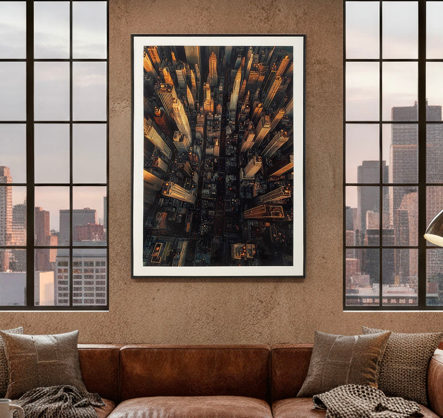 Schilderij On Canvas New York Laquared With Frame -a- 72×4×102 cm
