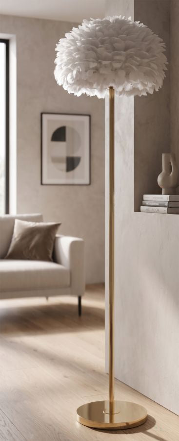 Vloerlamp Feathers Slim White Ø 43×170 cm