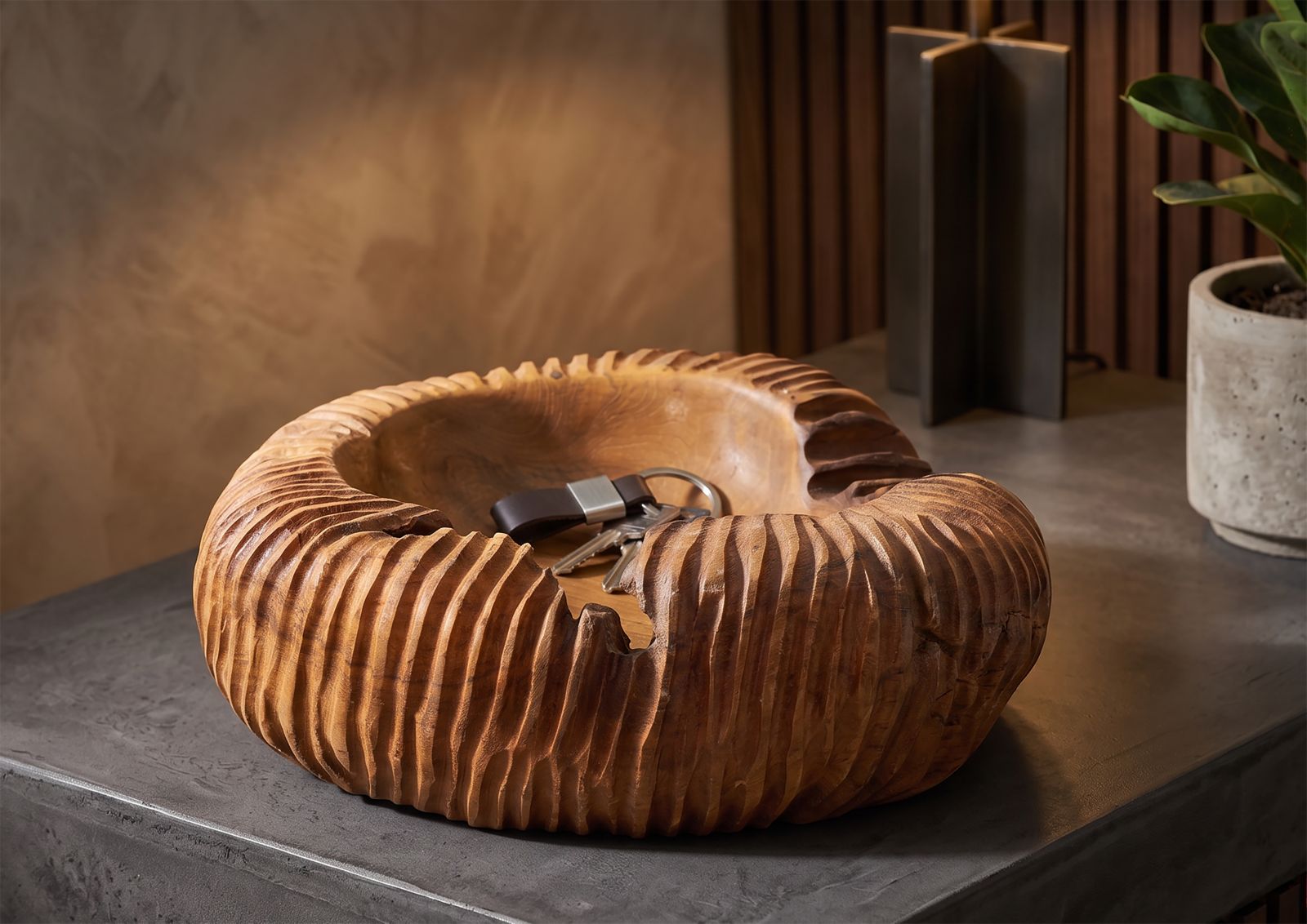 Dienblad Garit Teak 37×40×16 cm