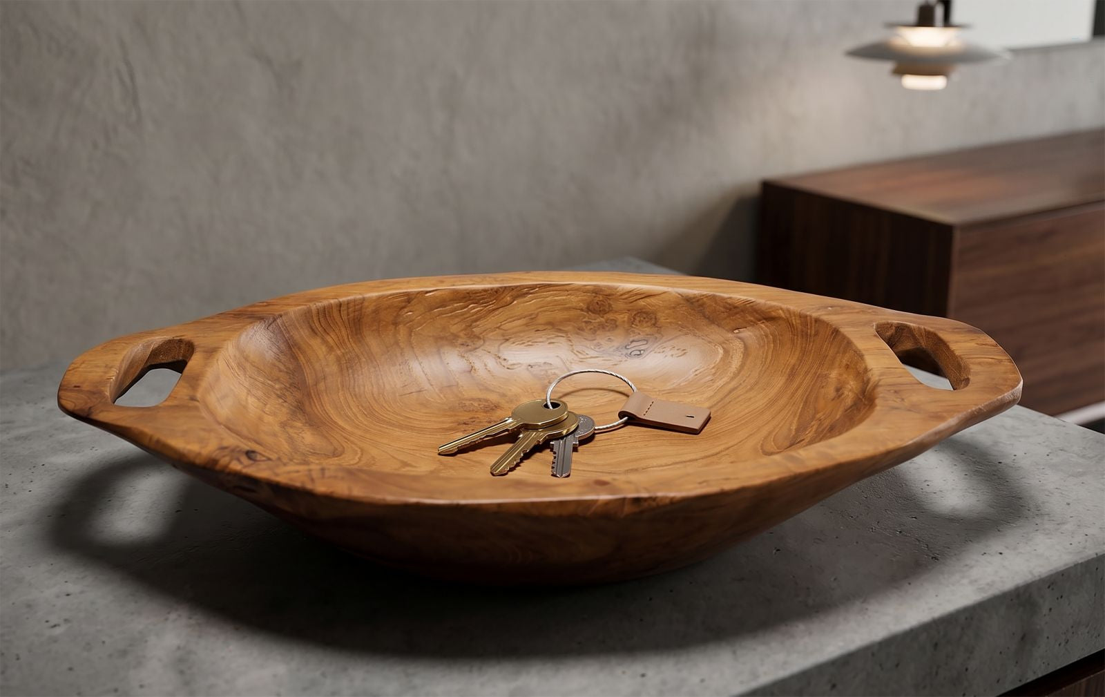 Dienblad Wan Teak 37×26,5×7 cm
