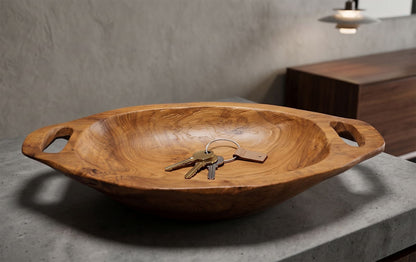 Dienblad Wan Teak 37×26,5×7 cm