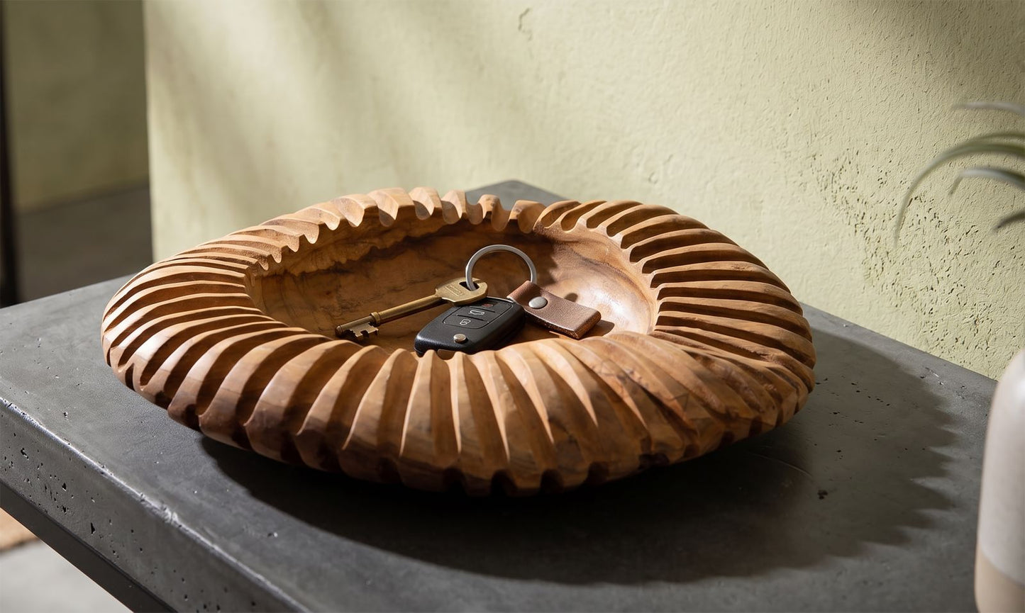 Dienblad Geris Teak Ø 35×7 cm