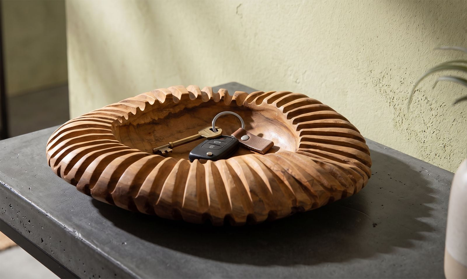 Dienblad Geris Teak Ø 35×7 cm