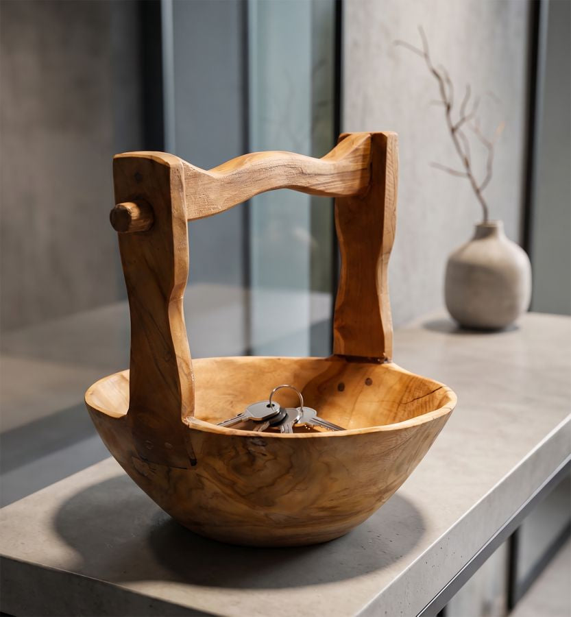 Dienblad Timbo Teak 32×25×27 cm