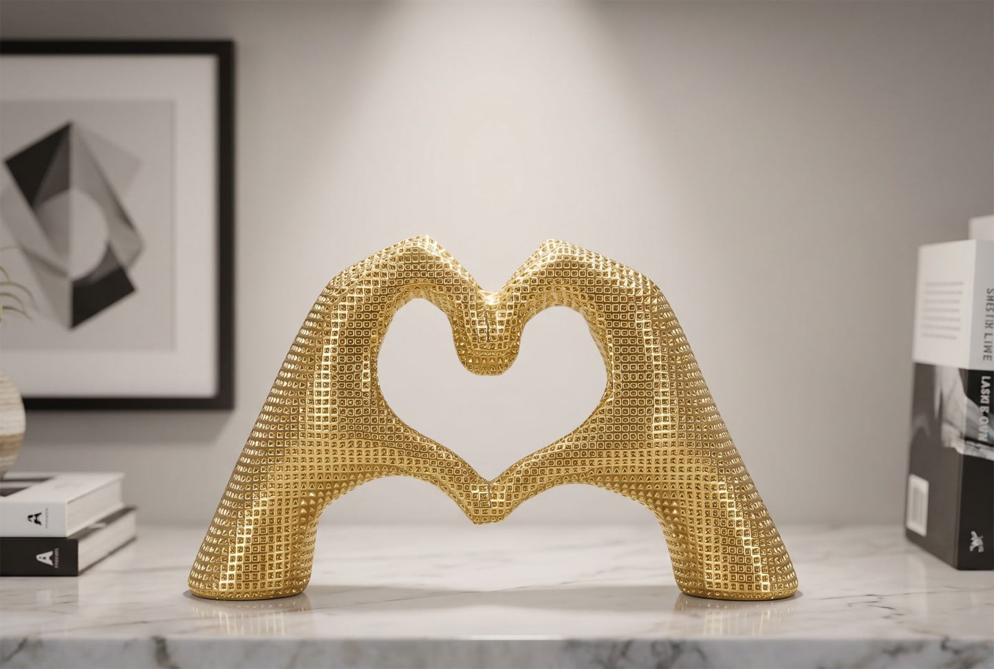 Decoratie Hands Lover Gold 25×7,5×13,5 cm