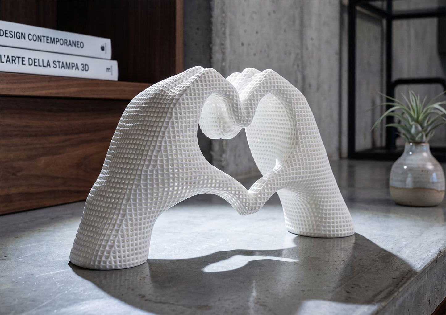 Decoratie Hands Lover White 25×7,5×13,5 cm
