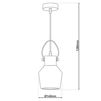 Glazen hanglamp "Alex"