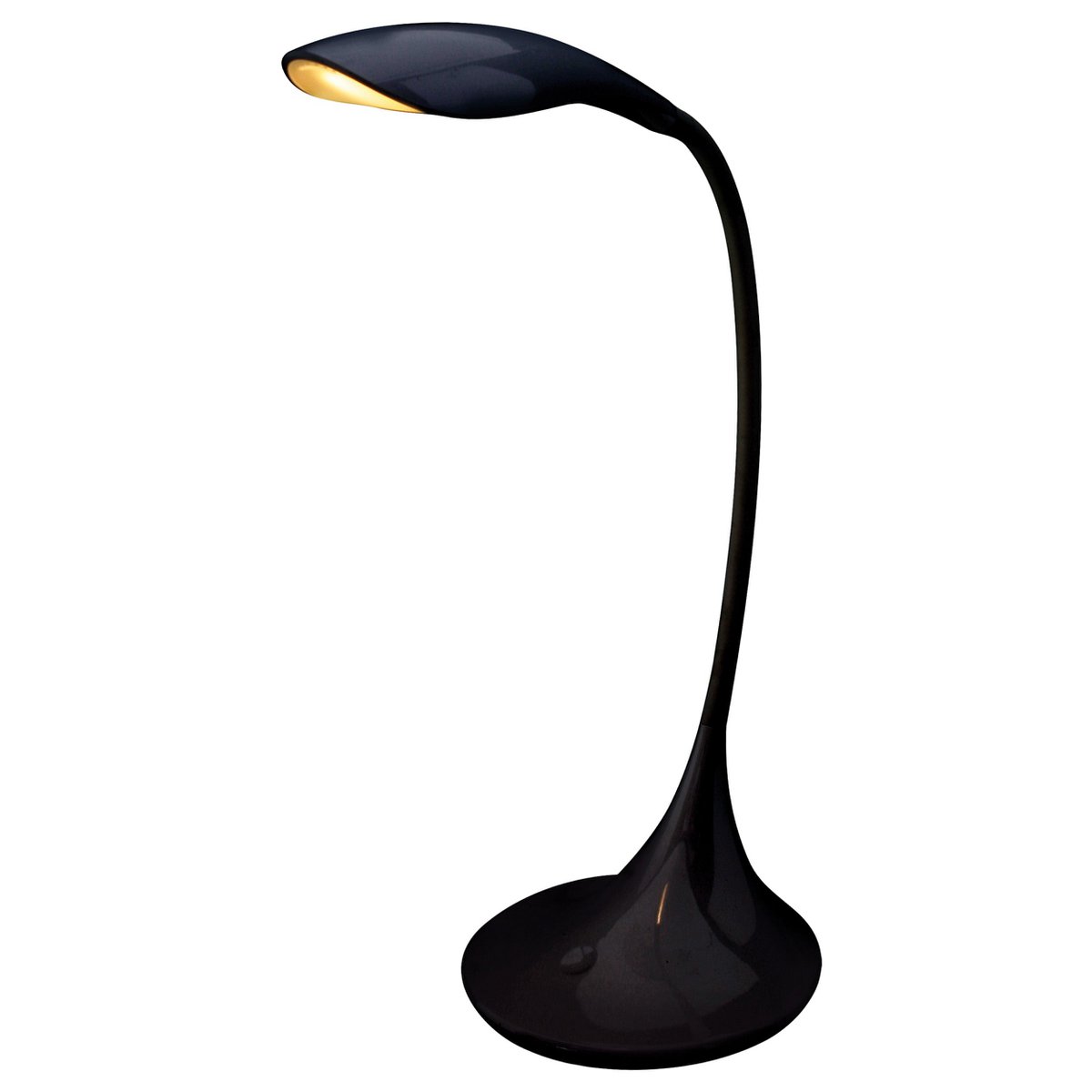 LED -tafellamp "Alf" gemaakt van metaal en plastic in het zwart, met geïntegreerde LED