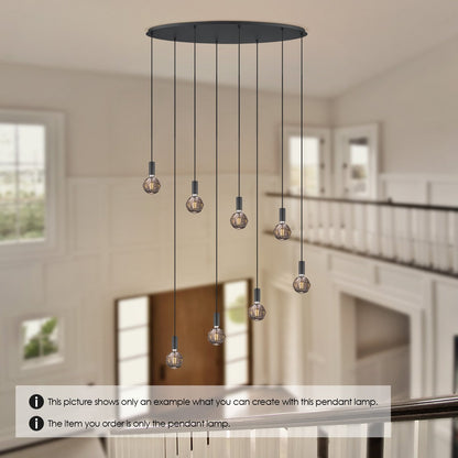 Home Sweet Home Zwarte ovale metalen Hanglamp 8L - 120/35/117.5CM