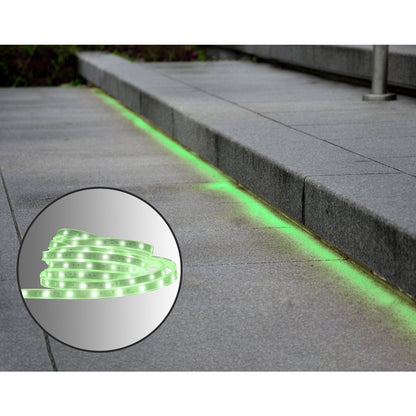 De LED "Stripe" buiten 500 cm, 24 watt, warm wit, met kleurwisselaar, dimbaar, inclusief afstandsbediening en accessoires