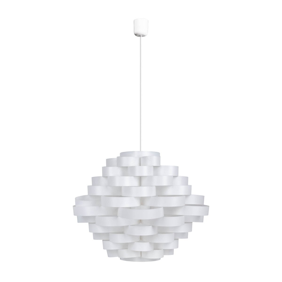 Hanger lamp "witte lijn" gemaakt van plastic in wit, e27, Ø 55 cm