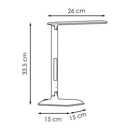 Home Sweet Home - Klok Led Bureaulamp 10W Zwart - Verstelbaar