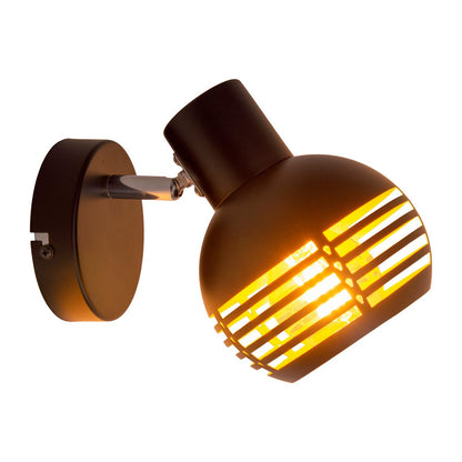 1er muur- en plafondlamp, plek "casco" gemaakt van metaal in zwart en goud, met E27 -aansluiting, 23 x 12 x 14 cm. Stijlvolle verlichting voor woonkamer, eetkamer of keuken.