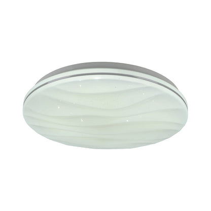 Smart Home LED -plafondlamp "Austin" met kristaleffect, veel functies, gemaakt van metaal en plastic, wit, met geïntegreerde LED's, verlichting voor woonkamers of kantoor